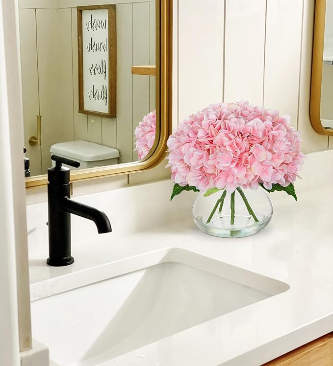 Hollyone Pink Hydrangea Artificial Flowers - Image 3