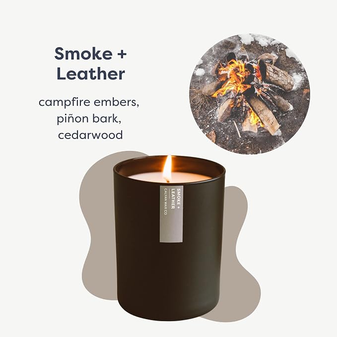 Smoke & Leather Scented Candle - Image 2