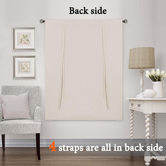 H.VERSAILTEX Blackout Tie Up Curtain Thermal Insulated Curtains Bathroom - Image 7