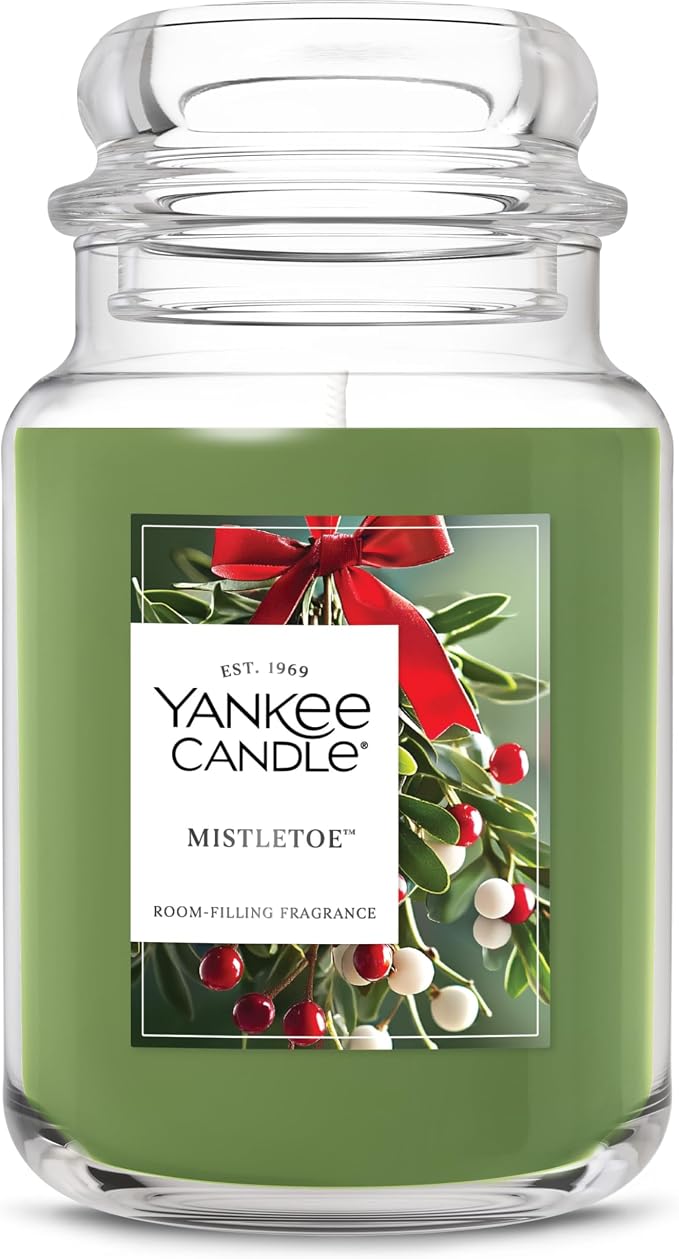 Yankee Candle Mistletoe, Christmas Scented Candle, 22oz Large Jar by Unknown