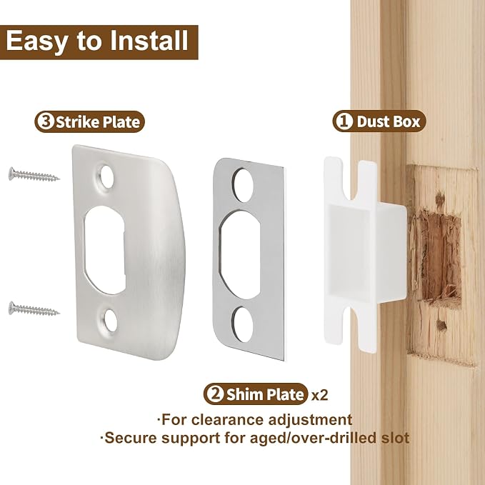Door Strike Plates Reinforcement Kit, - Image 3