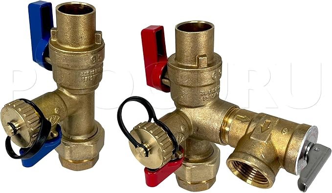 Universal Tankless Water Heater Service Valve Kit - Image 2