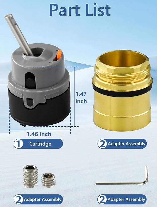 Faucet Cartridge Replacement Compatible - Image 2