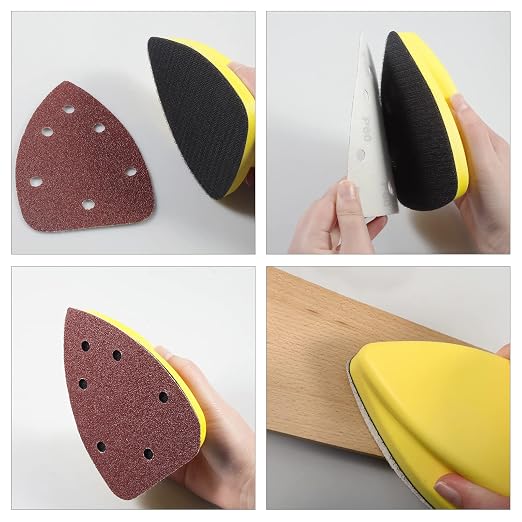 SPEEDWOX 3 Pack Hand Detail Sanding Blocks Mouse Hook and Loop Sanding Pad - Image 4
