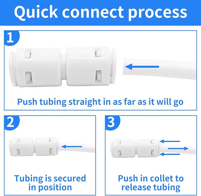 3/8" Quick Connect Push-to-Connect Water Line Fittings Kit | - Image 5