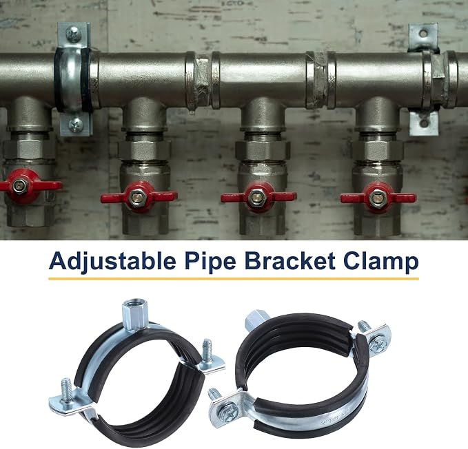 uxcell 6 Pcs Split Ring Pipe Hanger, 63mm/2.5inch Adjustable Pipe Bracket Clamp - Image 4