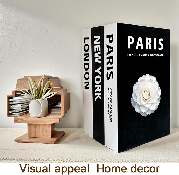 Decorative Books Set of 3, Faux Coffee Table Books - Image 9