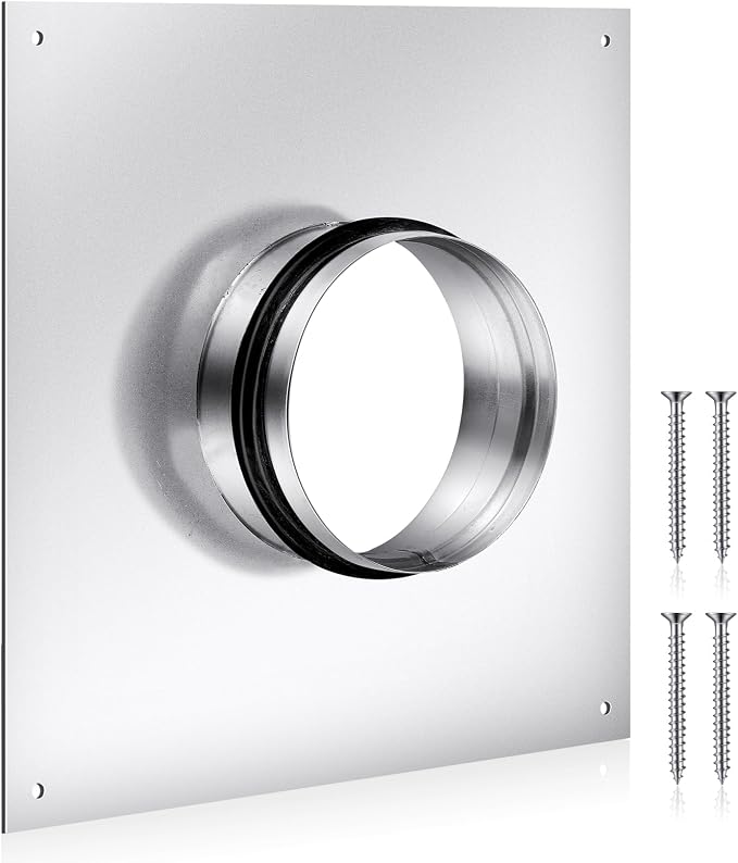 Zonon 4 Inch Duct Connector Flange Galvanized Steel Dryer Vent Connector by Zonon