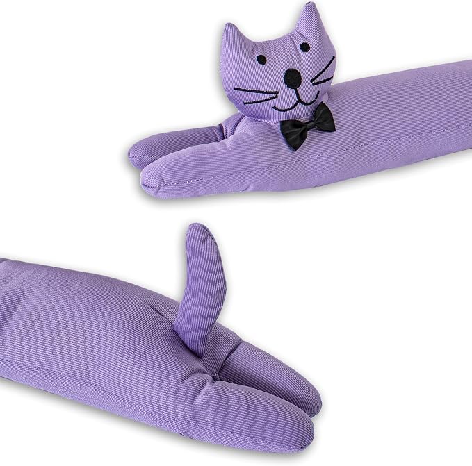 Cat Fabric Under Door Draft Stopper, 3LB Heavy Duty Decorative Soundproof Door - Image 3