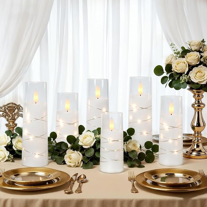 Raycare 7 Pack Flameless Battery Operated Pillar Candles - Image 3