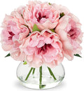 Hollyone Light Pink Peonies Artificial Flowers by Hollyone