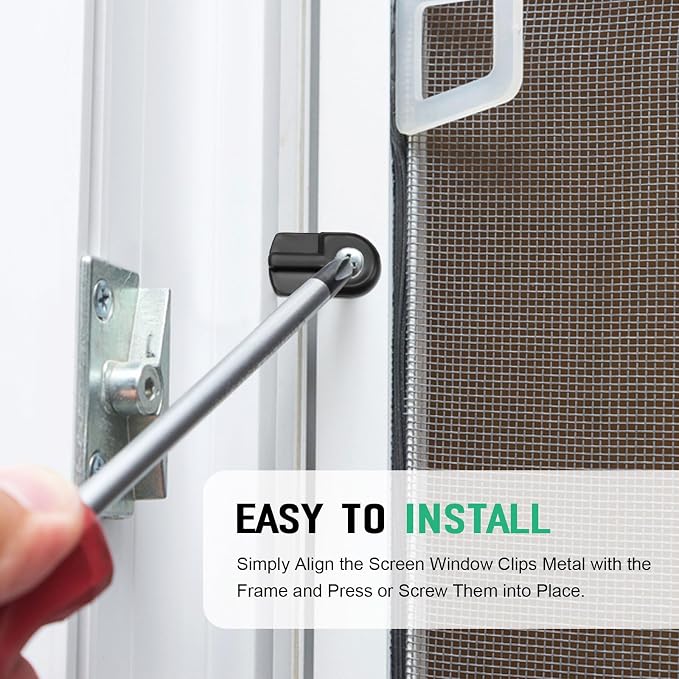 20 Pack Flush Storm Window Screen Door Clips to Hold in Windows, Storm Door - Image 6