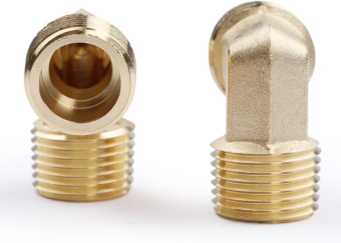U.S. Solid 2pcs 90 Degree Barstock Street Elbow Brass Pipe Fitting 1/2" NPT - Image 3