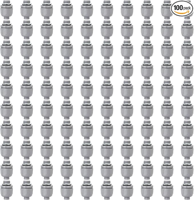 1/2 inch Liquid Tight Connector PVC Flexible Conduit Connector, Straight 180 by Wocloer