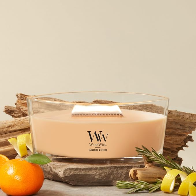 Woodwick Tangerine & Citron Ellipse Candle - Image 2