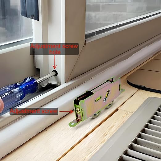 Sliding Patio Glass Door Tandem Rollers Replacement, 1-1/4" Steel Ball Bearing - Image 3
