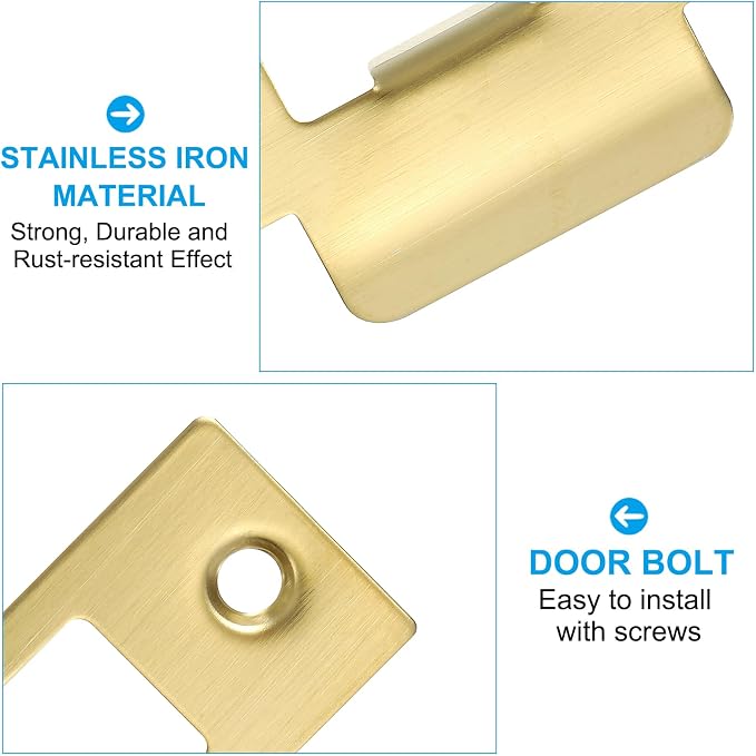PATIKIL 2-3/4" Door Lock Strike Plate, Door Backplate - Image 4
