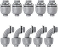 10 Pack 1/2 Inch Liquid Tight Connectors by Feotech