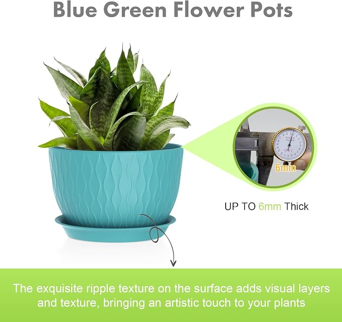 Meowell Large Plant Pots 12/10/9 inch, 3 Pack Big Flower Pots - Image 3
