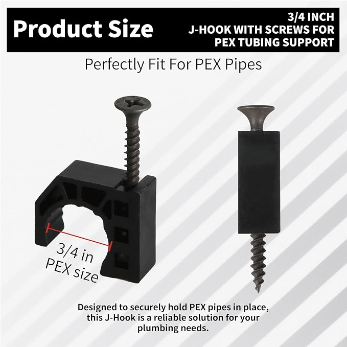 50 Pack 3/4" Half Clamps J-Hook - Image 2