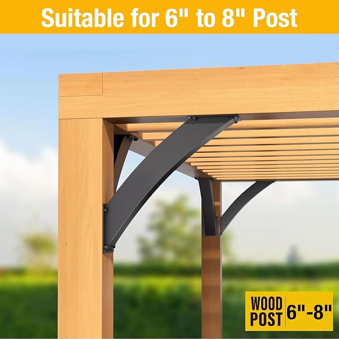 Heavy Duty 4" x 4" 45 Degree Angle Support Bracket, Log Cabins and Other Wood - Image 3