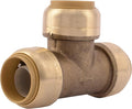 SharkBite 3/4 Inch Tee, Push to Connect Brass Plumbing Fitting, PEX Pipe by SharkBite