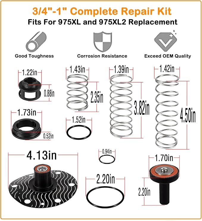 3/4"-1" Complete Repair Kit Fits Replace - Image 7