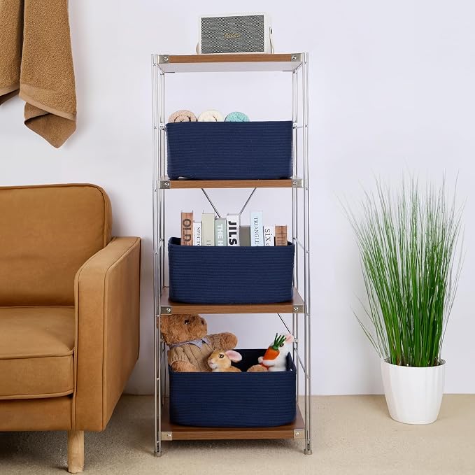 MiniArk Large Storage Baskets for Shelves, Baby Nursery, Toy Baskets Box - Image 4