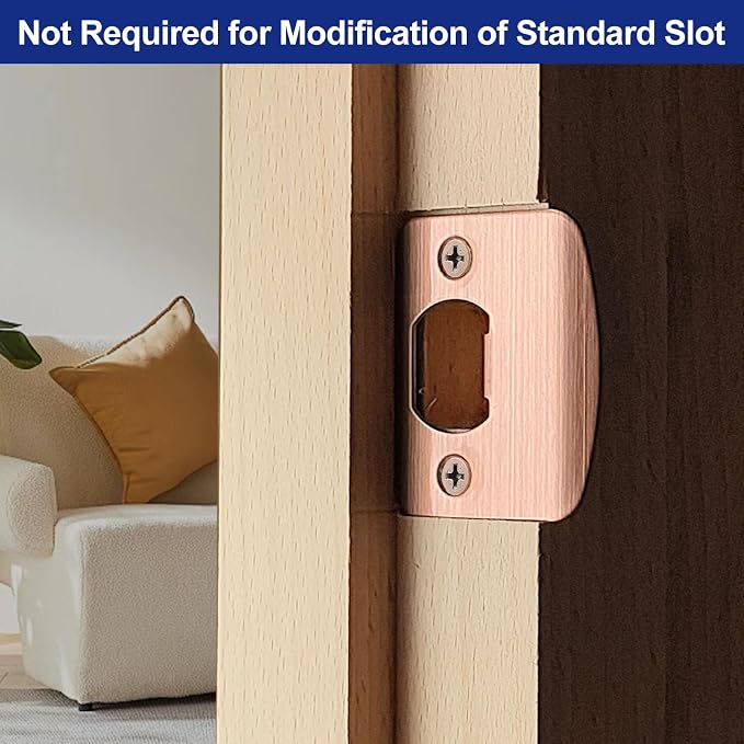 Standard Door Strike Plates 2-1/4" x 1-3/4", Antique Bronze Finish | Builder - Image 5