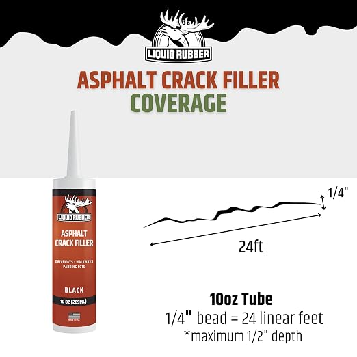 Liquid Rubber Self-Leveling Asphalt Driveway Crack Filler, Parking Lot & - Image 6