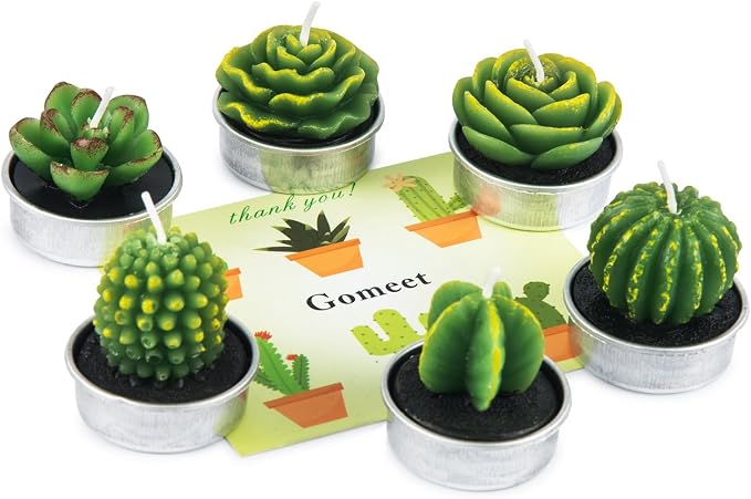 Handmade Cactus Tealight Candles | Succulent Cactus Tea Light Candles - Image 2