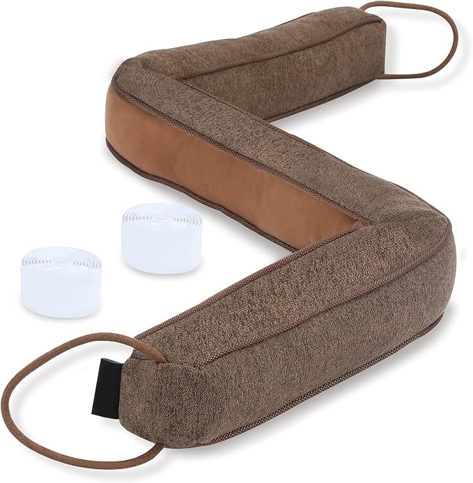 42" Weighted Draft Stopper for Bottom of Doors and Windows, Heavy Duty Sound by KAKICLAY