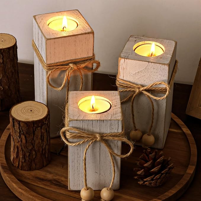 White Farmhouse Candle Holder - Image 8