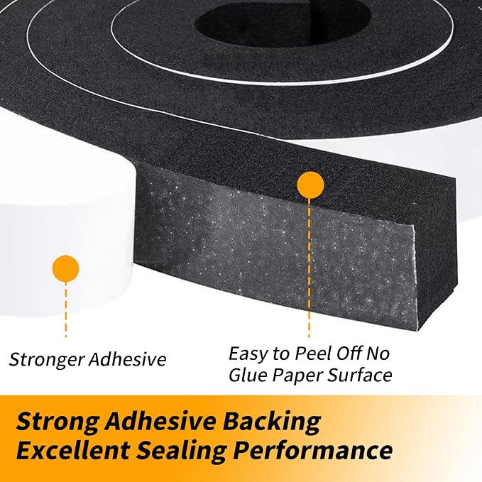 Air Conditioner Window Seal-1 Roll, 2 Inch Wide X 1 Inch Thick | Open Cell - Image 3