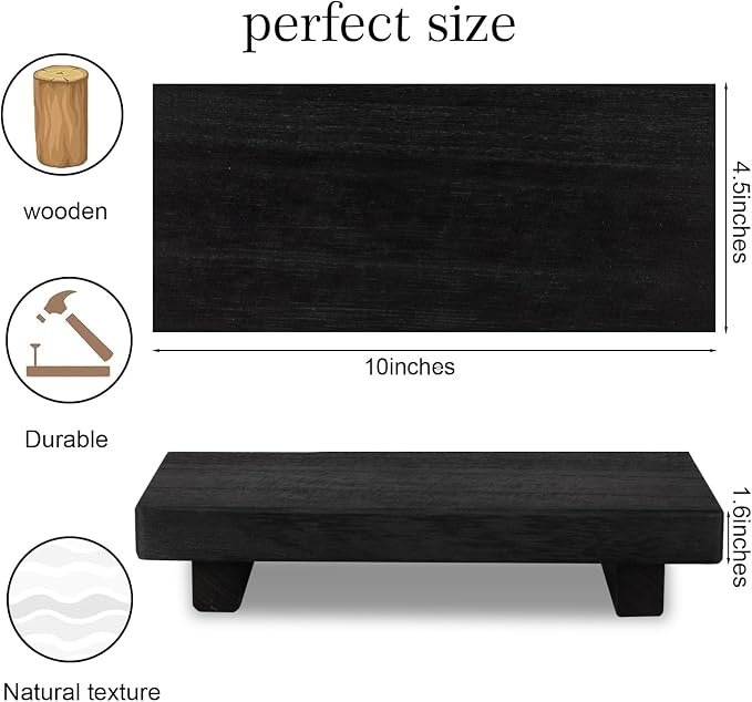 Wood Bathroom Tray Farmhouse Decor Kitchen Soap Holder, Lightweight, Easy Clean - Image 4