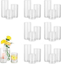 Glass Cylinder Vases Set of 24, Hewory Tall Clear Vase by Hewory