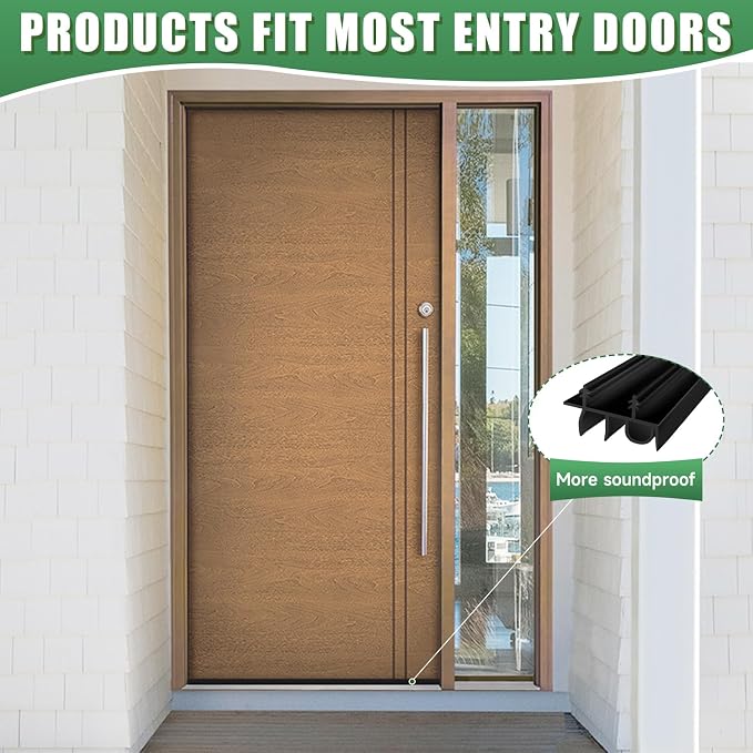 Door Draft Stopper, Cuttable Concealed Kerf/Channel Fit Under Door Seal - Image 2