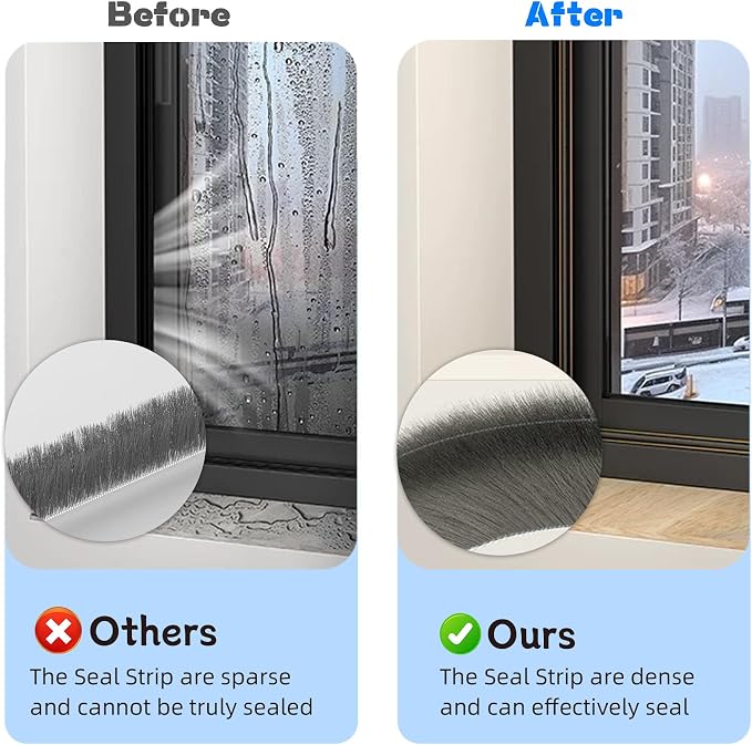 Weather Stripping Door Window Seal Strip 66 Ft, Selfadhesive Strong Adhesion - Image 6