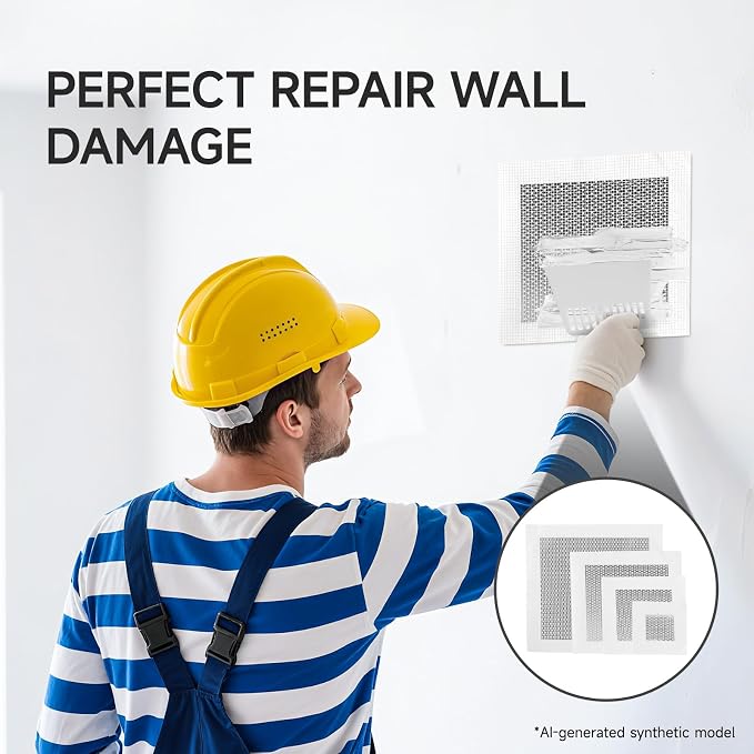 19 PCS Wall Repair Patch Kit, Aluminum Drywall Repair Patch Kit - Image 8