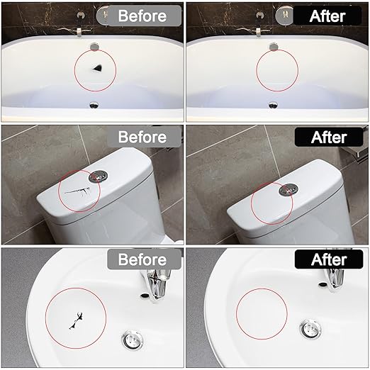 LANBOKIT Tile, Granite and Marble Repair Kit, 3.7 OZ Tub and Fiberglass Shower - Image 2
