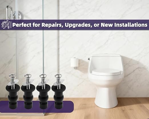 3/8" Dia Toilet Seat Screws Replacement Kit - Image 7
