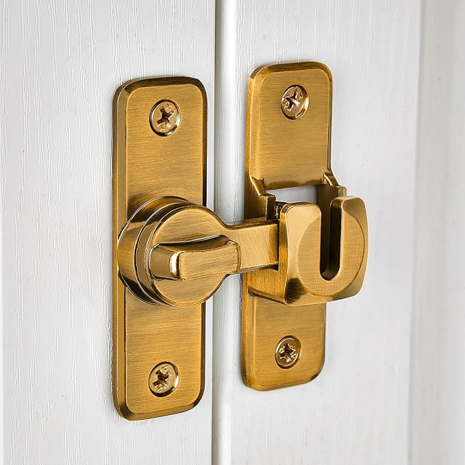 Brass 90/180 Degree Flip Latch, Zinc Alloy Barn Door Latch | Right Angle Door - Image 4
