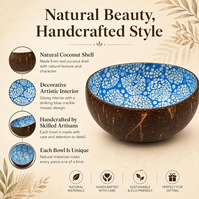 Natural Coconut Bowl Key Decorative - Image 3