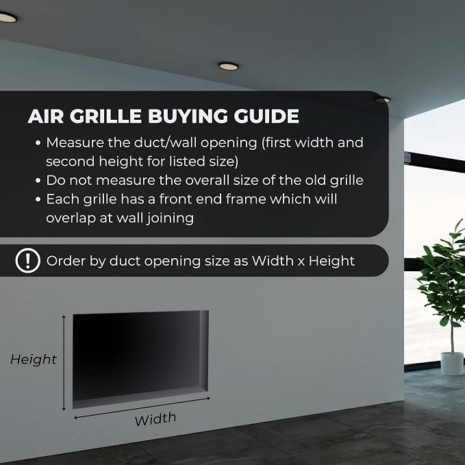 Fits 30x12 Duct Opening | Steel Return Air Grille by Handua | Vent Cover Grill - Image 2