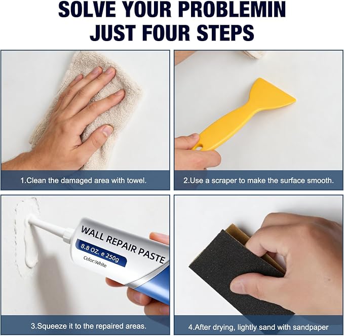 Drywall Repair Kit, New Wall Crack Repair Paste, Wall Repair Paste Tube - Image 4