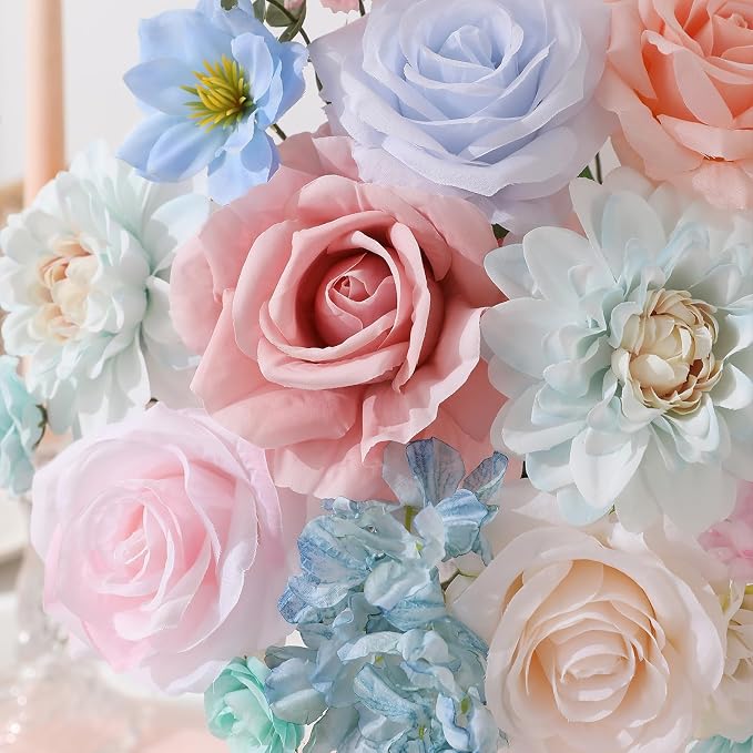 Artificial Flowers Fake Rose Flowers Dahlia - Image 2