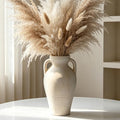11 Inch Ceramic Vase with Handles, Tall Vase by Unknown