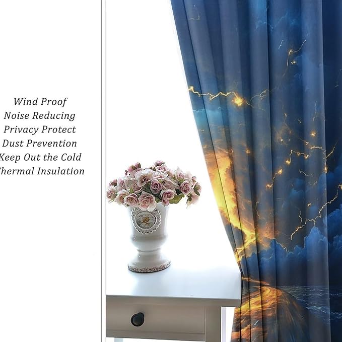 Nature Tornado Lightning Blackout Curtains - Image 6
