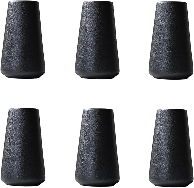 Modern Black 5.9'' Ceramic Vase Set of 6 - Image 4