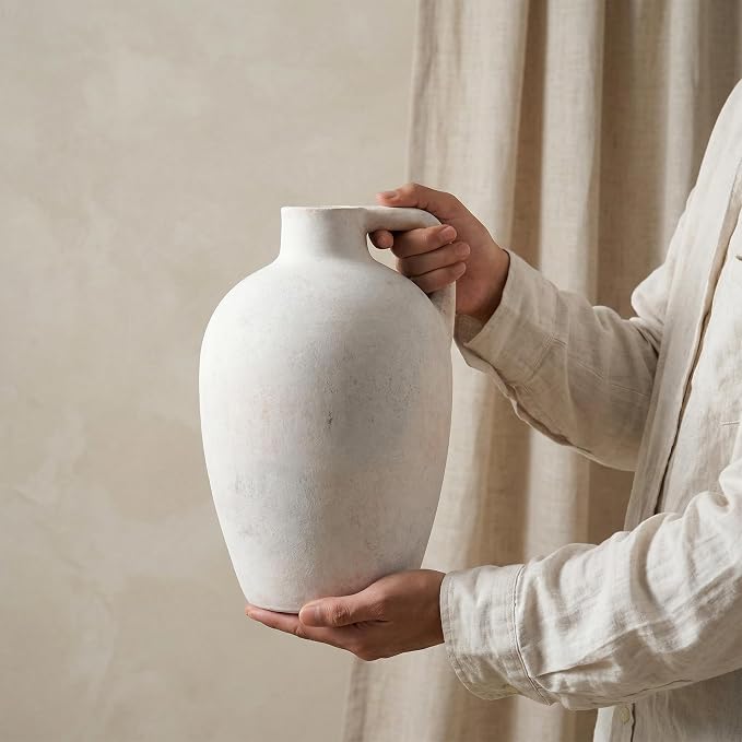 Ceramic Flower Vase with Handles - Image 4